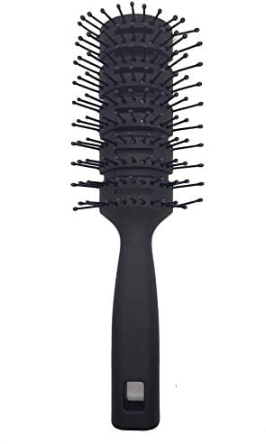 Flair Vent - Spazzola per capelli per uomini e donne, spazzola per asciugare e acconciare, manico morbido al tatto, colore: nero