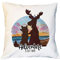 ilka parey wandtattoo-welt Kissen mit Wolf und Elch Spruch Adventure is out there inkl Füllung Dekokissen Zierkissen ks296