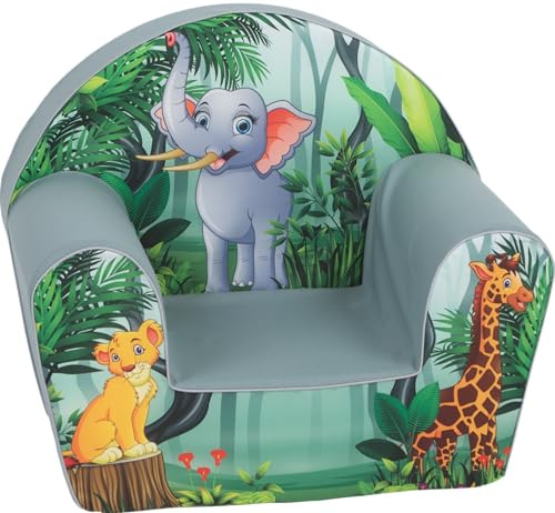 Delsit Kindersessel für Kinder ab 9 Monaten 52x32x42 cm | kindersofa aus weichem Schaumstoff mit abnehmbarem Bezug, kindercouch für Lesen und Entspannen, DT8-20125
