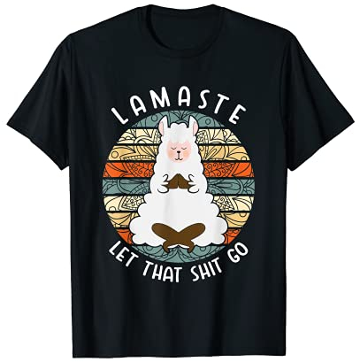 Lamaste Lama Alpaka Yoga - Lustiges Meditation T-Shirt