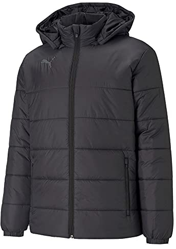 PUMA Mixte enfant Teamliga Padded Jacket Jr Sweater, Puma Noir-puma Blanc, 128 EU
