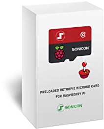 Sonicon Preloaded RetroPie Emulation Station Emulator MicroSD Card w/Retroarch Games Loaded NES/SNES/Genesis/Game Boy/Atari/Arcade/Mame/N64, Plug Play for Raspberry Pi4/4b+