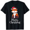 Merry Christmas Pyjama, roter Fuchs, Weihnachtsmann-Mütze, PJs, Geschenk, Fuchs T-Shirt