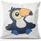 JUNIWORDS Kissen, Tukan, 40 x 40 cm, Flauschig Samtweich Weich