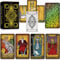 Smoostart 78 Cartas del Tarot con Guía, Baraja de Cartas del Tarot Clásicas para Principiantes y Jugadores Profesionales Juego de Decir el Futuro (Oro Holográfico sin Marco)