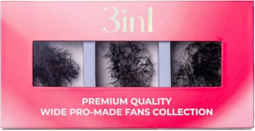 LLBA Promade Mix Fans | Handmade Volume Eyelashes | Multi Selections From 5D To 12D | C CC D Curl | Thickness 0.03~0.1 mm | 9-18mm Length | Long Lasting | Easy Application (12D 0.03 D, 16-17-18mm)