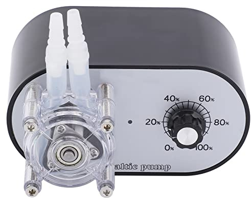 Walfront G928A Pompe Doseuse Péristaltique Réglable Pompe Doseuse de Liquide avec Adaptateur pour Laboratoire D'aquarium Analytique AC100-240V((EU Plug))