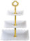Wagoodter Alzata per dessert 3 livelli Alzata per cupcake Espositore per caramelle per frutta per la decorazione della festa del tè di compleanno di casa di nozze (Bianco (quadrato))
