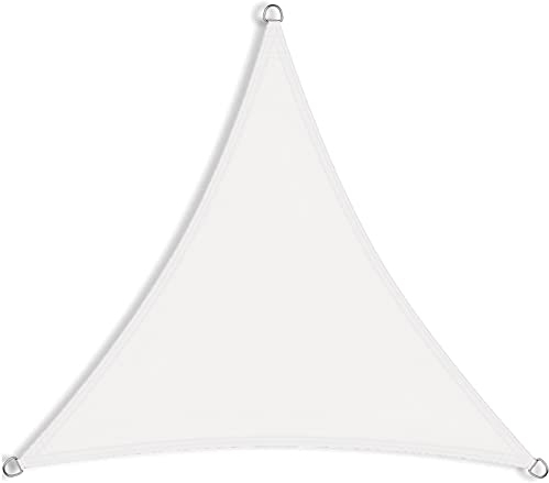Sonnensegel Dreieck Rechtwinklig 1.2x1.2x1.2m Sonnenschutz imprägniert Polyester mit UV Schutz Sun Segel Sonnensegel mit Sonnensegel Befestigung für Pergola Beschattung Terrasse, Weiß