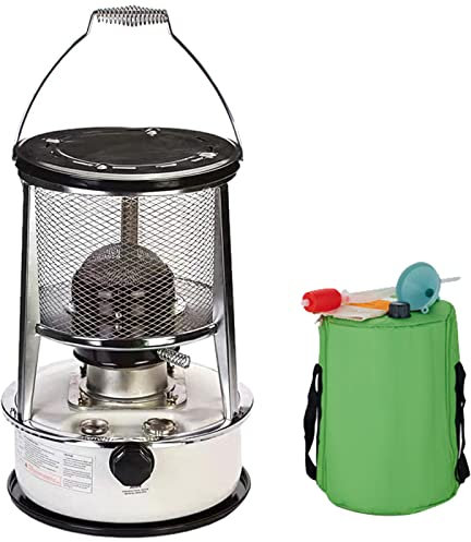 6L Kerosin-Heizung, 9000 BTU Edelstahl-Ölheizung, leichte tragbare Terrassenheizung für den Außenbereich für Zelte, Camping, Wandern, Weiß