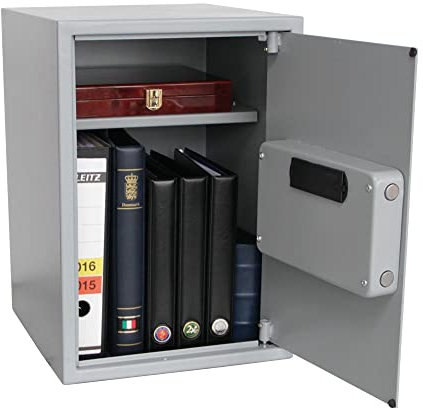 SAFE 3978 Tresor mit Schlüssel - Safe für Zuhause - Möbel Tresor aus Stahl - Geld Tresor - B 350 x T 370 x H 500 mm - 19 KG