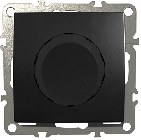 Dimmer Drehdimmer LED Halogen Dimmschalter Unterputz 220-250V 3A 50-650W Schwarz Matt
