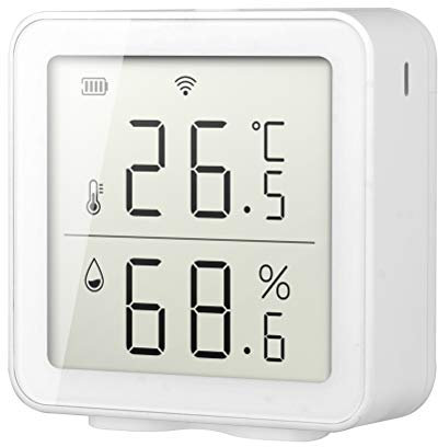 HEEPDD Thermostat Hygrometer, Haushalt Smart WiFi Feuchtigkeitssensor Hygrometer Outdoor Indoor Thermometer Digital LCD Display Temperatur Feuchtigkeitsmonitor
