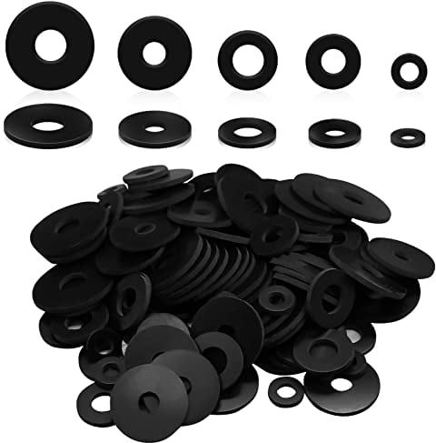 120 Stück Gummi Unterlegscheibensatz, 12/18/20/25/30mm Gummi Unterlegscheiben für Bolzen, Gummidichtungen, Abstandshalter für Haushaltsgeräte Wasserhähne
