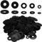 120 Pcs Kit rondelle in gomma, rondelle piatte gomma 12/18/20/25/30 mm Rondelle gomma per bulloni, distanziatori bulloni gomma per elettrodomestici Rubinetti