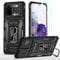 YmhxcY Hülle Für Samsung Galaxy S20 Hülle,*2 Displayschutzfolie,Slide Camera Cover, Militär Grade Schutzhülle, 360°Drehen Metallständer,Für Samsung Galaxy S20 Hülle-Schwarz