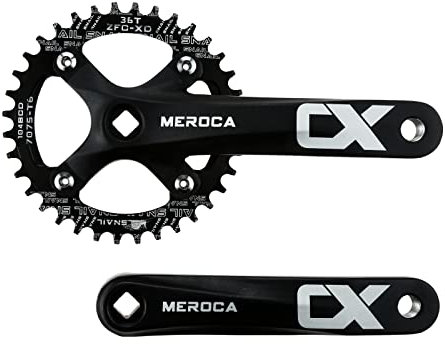 SURIEEN 36T Crankset, Mountain Bike 170mm Single Speed Crankset 36T MTB Crank Arm Set with 104 BCD 36T Chainring