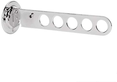 Edelstahl Kleiderhaken Klappbar Wandmontage, 5 Loch Kleiderbügelhalter, Edelstahl Kleiderständer Wand Kleiderstange Kleiderlüfter Wandgarderobe Stange für Schrank, Schlafzimmer, Balkon, Schlafzimmer