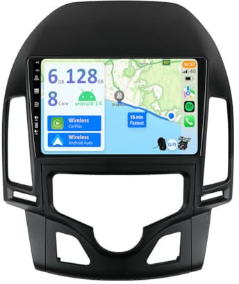 YUNTX [6GB+128GB] Android 12 2 DIN Autoradio para Hyundai-H I30 (2004-2007)-[Integrado CarPlay/Android Auto/DSP/GPS]-IPS 2.5D 9”Touch Screen-CAM+Mic-Dab/Bluetooth 5.0/360 Cámara