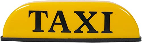 TsoLAY Taxi Kuppel Licht LED Zeichen LED Für Auto LED Kontrollleuchte 12 V Wasserdichte Top Sign Magnet Meter Cab Lampe Licht LED TAXI Signal Lampe - gelb & weiß-Yellow