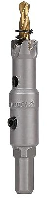 Vearter 15mm Coronas para Metal, Broca de Carburo Sierra Perforadora TCT Cortador para Metal Duro, Acero Inoxidable, Acero Dulce, Aleación de Aluminio, Cobre, Hierro, Plástico, Fibra de Vidrio