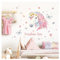 DEKO KINDERZIMMER Wandsticker Pferdekopf mit Name Wandtattoo personalisiert Schmetterlinge Mädchen Kinderzimmer Wunschname Wandaufkleber Babyzimmer DK1142-01