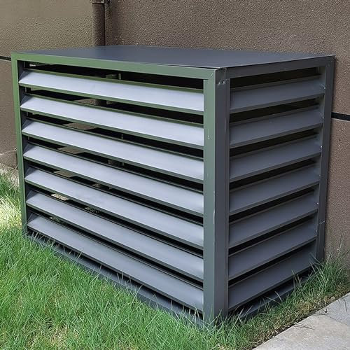 Aluminum Air Conditioner And Heat Pump Cover, Privacy Fence Screen, Outdoor Condenser Protective Cover, Outdoor Plant Display Rack Storage Shelf, Freestanding Enclosure To Cover Garbage Or Ac Units (