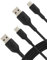 Belkin BoostCharge Braided USB-C to USB-A Charging Cable (3.3ft/1M) for iPhone 16 Series, Samsung Galaxy S25 Series, Google Pixel 9 & 8, iPad Pro, Nintendo Switch 2, Carplay, & More - Black (2-Pack)
