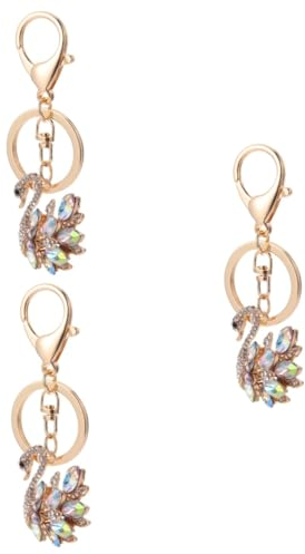 SAFIGLE 3stücke Swan Rhinestone Schlüsselanhänger Elegante Glitzernde Taschen-dekoration Für Und Handtaschen Für Frauen Für Freunde