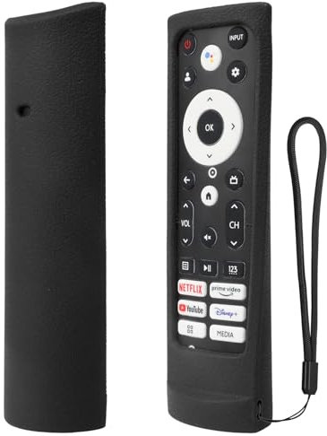 YiBiChin Custodia Protettiva Remota SOLO per Hisense TV Telecomando, ERF3D90H, ERF3S90H, ERF3Q90H, ERF3V90H, ERF3H90H Copertura Remota Antiurto, Antiscivolo - Nero