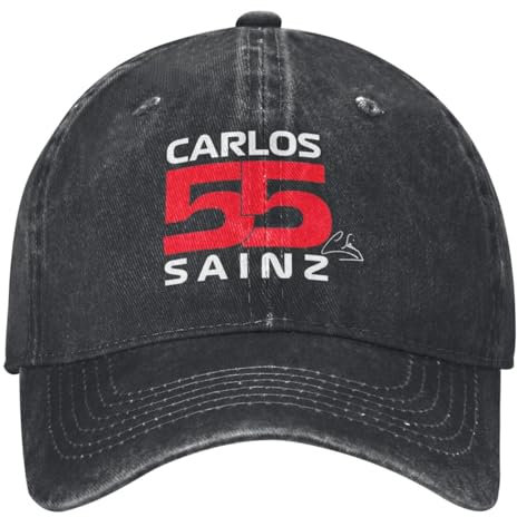 Unisex-Baseballmütze Sainz 55 Rennfahrer Casual Baseballkappe Frühling Trucker Hut Kpop Rock Snapback Cap Unisex Teens Caps Outdoor Geschenk