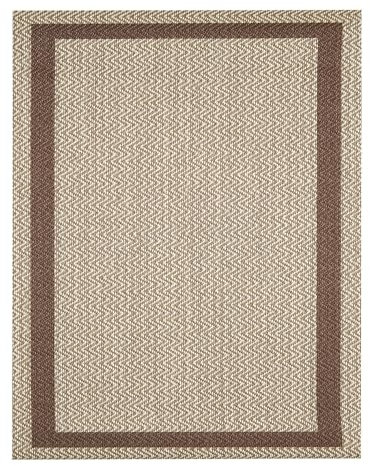 DECASATEXTIL - Alfombra Vinilica - Alfombra Salon Cocina - Antideslizante Resistente, Impermeable, Lavable - Compatible con Robot Aspirador - Variedad de Tamaños y Diseños(170cm x 240cm Trenza-TOFEE)