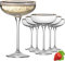 IMPERIAL Sektschalen mit Goldrand 270ml Champagnergläser Set 6-Teilig Sektgläser aus Crystalline Glas Vintage-Gläser