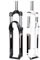 Forcella ammortizzata pneumatica MTB, adatta per mountain bike da 29, corsa 100 mm, regolazione rimbalzo, QR 9 mm, blocco manuale, forcella anteriore per mountain bike XC/AM (bianco)