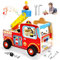 BuzzoXerex Montessori Schraubendreherbrett, Montessori Busy Board Holz, Activity Board Holzspielzeug, Holz Feuerwehrauto mit Licht und Sound, Motorikspielzeug Lernspielzeug für Babys ab 1 2 3 Jahre