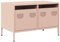 vidaXL Meuble TV Rose 68x39x43,5 cm Acier laminé à Froid, Support TV, Buffet TV, Armoire HiFi, Banc TV, Armoire en métal, Meuble multimédia