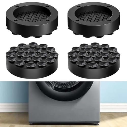 4 Stück Schwingungsdämpfer Waschmaschine, Antivibrationsmatte Waschmaschine Waschmaschine Füße, Waschmaschinen Dämpfer Vibration Dämpfer Pads Anti Vibrationsdämpfer für Waschmaschine Trockne