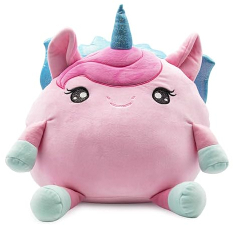SQUISHPETS Big Galupy Rainbow Unicorn Ruby - Einhorn Plüschtier 30cm zum Kuscheln und Spielen, 6 Farben