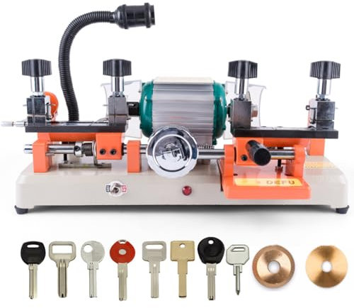 Locksmith Equipment 120W Multifunctional Double Head Key Copy Machine - Horizontal Key Cutting Machine(238BS) - Hand Wheel Key Copy Tool for Door and Car Lock Key Copy Duplicating Equipment