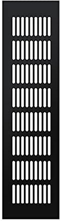 Ventilation Grills,Aluminum Alloy Breathable Mesh Black Cabinet Ventilation Exhaust Cooling Grid(50x200mm)