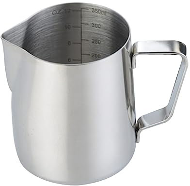CRILSTYLEO Blumentank ziehen Espressokanne Milchschäumer Cappuccino-Krug Kaffee Espresso capuccinotassen kaffeekanne milk jug Kaffeeaufschäumer Kaffee Milchaufschäumer Rostfreier Stahl Silver