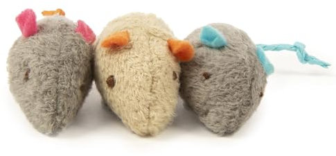 Skitter Critters Cat Toy Catnip Mice, Pack of 3