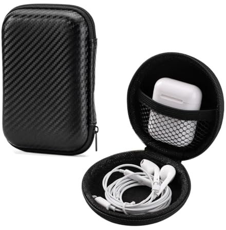 OUDQFCJ Custodia hard disk esterno, 2 pezzi, Robusto e Antiurto, rigida, case porta hard disk esterno, Materiale EVA-Protegge il disco rigido, compatibile con hdd esterno (Nero)