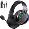 COOLV Cuffie da gioco wireless da 2,4 GHz per PC, PS5, PS4, luce RGB, batteria 60 HR, suono surround 7.1, cuffie da gioco Bluetooth 5.4 con microfono (nero)