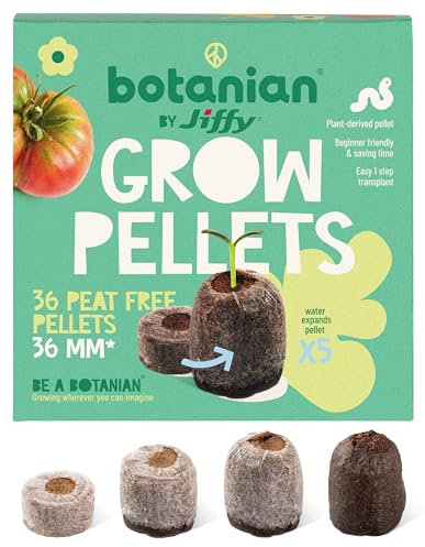 Muddy Hands Jiffy Botanin Pack of 36 Peat Free 36mm Coir Pellets - Garden Plant Seed Seedlings Cuttings Starter Pods