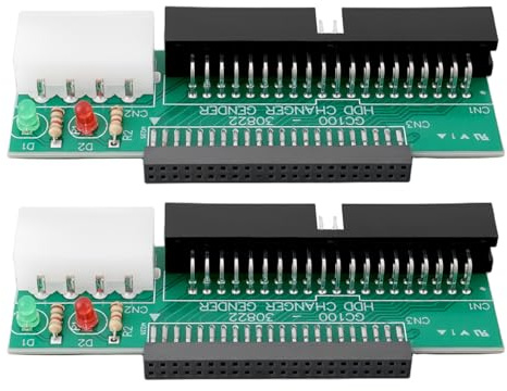 ECSiNG 2 Stück 44-poliger 2,5-Zoll-HDD auf 40-poligen 3,5-Zoll-IDE-Schnittstellen-Festplatten-Konverteradapter Kompatibel mit Dell Kompatibel mit Sony