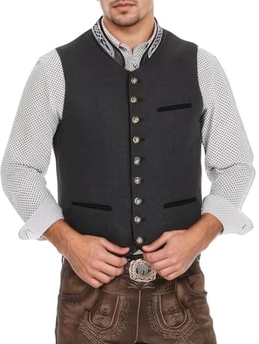 Trachten Couture Trachtenweste Herren, Trachtenwesten Elegant für Oktoberfest, XS-4XL