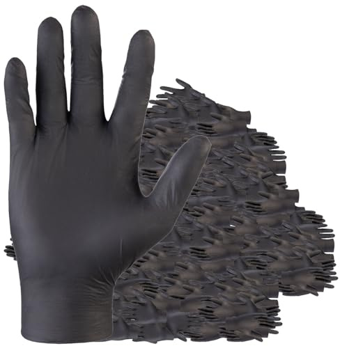 PEARL Untersuchungshandschuhe: 400er-Set Nitril-Einweghandschuhe, puder- & latexfrei, Größe L, EN 455 (Nitril-Untersuchungshandschuhe, Handschuhe, Safe)