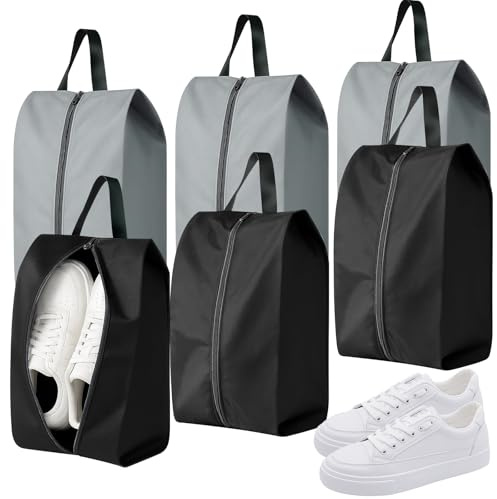 Zorplex 6 Sacchetti per Scarpe da Viaggio, Impermeabili e Antipolvere con Chiusura a Zip, Sacchetti Portatili Unisex per Casa e Viaggio