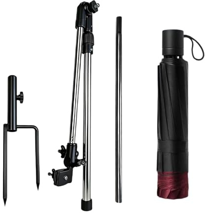 Mekalero Extra Large Shade Easy Setups Umbrella with Stable Base and Manual Open Design Ideal for Garden Use Outdoor Folding Fishing Umbrella